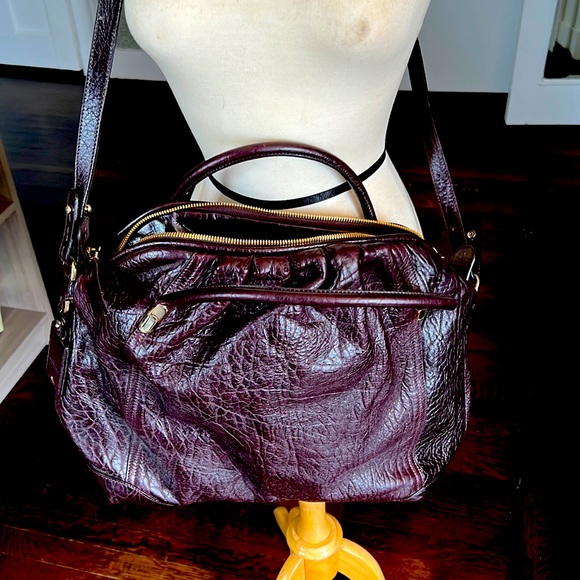 Nina Ricci chocolate brown/burgundy oversized handbag - Picture 1 of 3